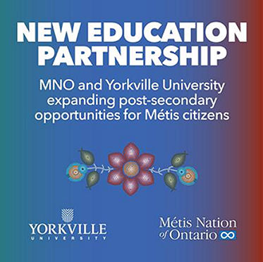 Métis Nation of Ontario (MNO) and Yorkville University have signed a new Memorandum of Understanding 